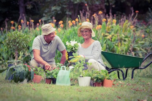 Satisfied client enjoying their cleared garden